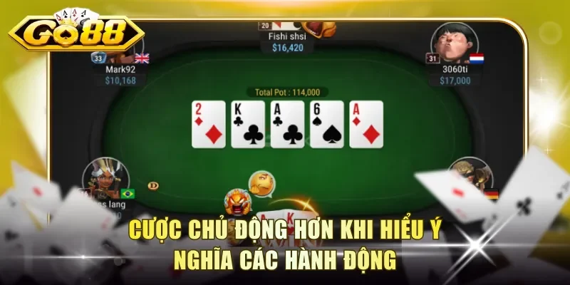 Cược chủ động hơn khi hiểu ý nghĩa các hành động