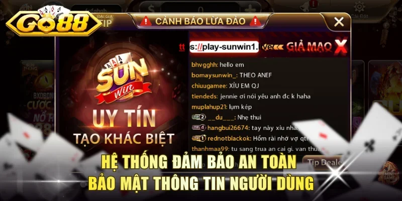 Hệ thống đảm bảo an toàn bảo mật thông tin người dùng
